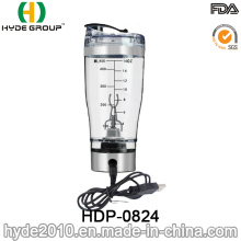 Botella plástica de la coctelera del polvo del vórtice de la carga del USB, botella eléctrica plástica portátil de la coctelera de la proteína (HDP-0824)